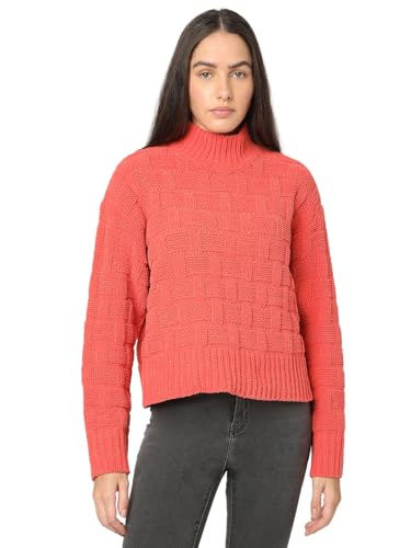 VERO MODA Womens Regular Fit Pink Sweater