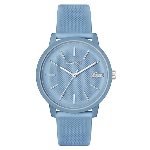 Lacoste Lacoste.12.12 Move Qtz Basic Blue Round Dial Men's Watch|Blue Silicone Material|Multi Color Band - 2011282