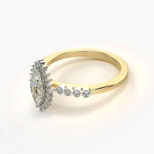 VALANOVA Hallmarked 14K Gold & Certified Lab Grown Diamond 0.56cts | Ring For Women's/Girls | Stylish & Elegant | VGR0462S | Ring Size: 8