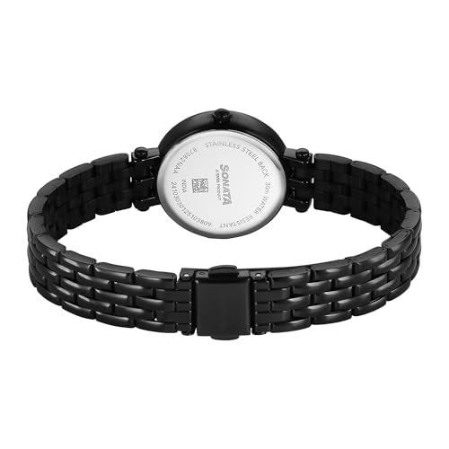 Sonata Quartz Analog White Dial Stainless Steel Strap Watch for Women