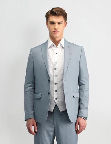 Arrow Men's Polyester Business Suit Vest (ARAISU5591_Light Grey