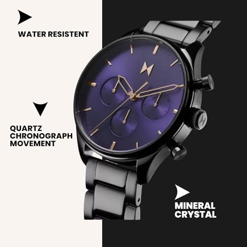 MVMT Mens Analog Purple Dial Stainless Steel Watch-28000337-D, Band Color:Gray