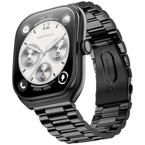 Noise Icon Arc 2.01" Immersive Curved Display Smartwatch, 10-Day Battery, 1ATM Water Resistant, Functional Crown, 100+ Sports Modes, Health Suite™, Voice Assistant, Built-in Games (Elite Black)