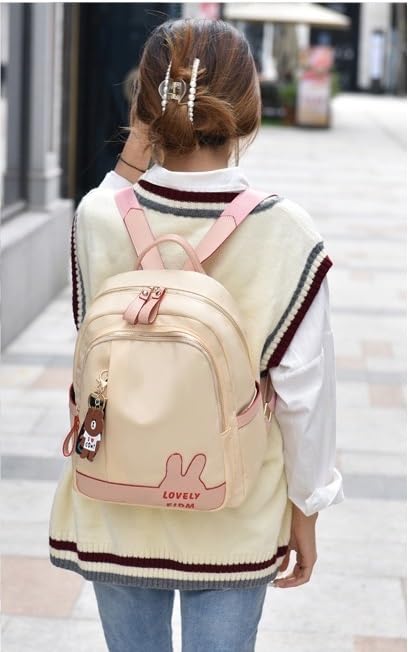 BANQLYN Shoulder Bag for Women Stylish Ladies Messenger Bags Purse and Handbags Wallet Mini Backpack Purse, European And American Trend Trip Purpose Backpack (Black) (Cream)