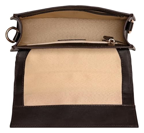 eske Willow Genuine Leather Womens Satchel (Brown)