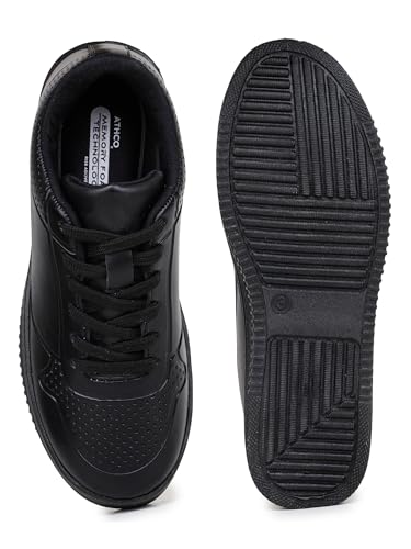 ATHCO Women's Slick Black Sneakers Shoes_07 UK (ATHDIP-23)