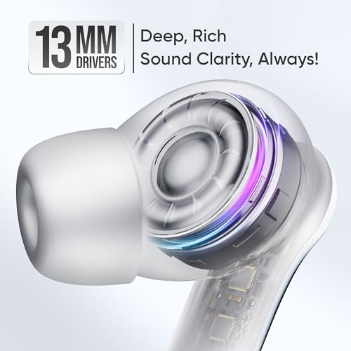Mivi DuoPods i5 True Wireless Earbuds, High-end Metallic Finish, 13mm Rich Bass Drivers, 50 Hrs, Low Latency, Instant Charging, IPX 4.0, AI-ENC, Made in India