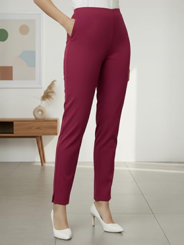 Lux Cozi PYNK Women’s Cotton Lycra Cigarette Pants_COZI_PYNK_CIGARETTEPANT_Rani_L_1PC