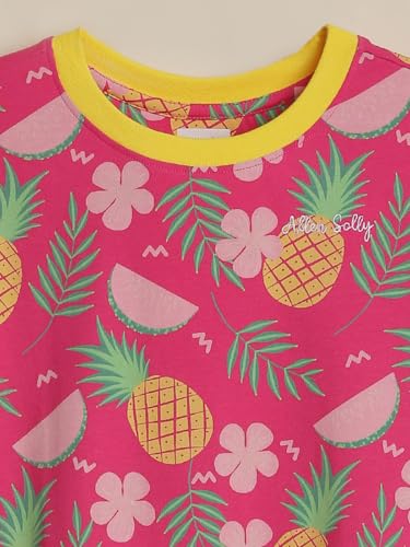 Allen Solly Girls Pink Print Casual Dress