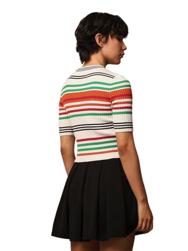 ONLY Women's Regular Fit Multicolor T-Shirt