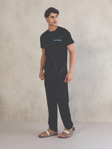 Sweet Dreams Men's Abstract Graphic Printed Pyjama Set