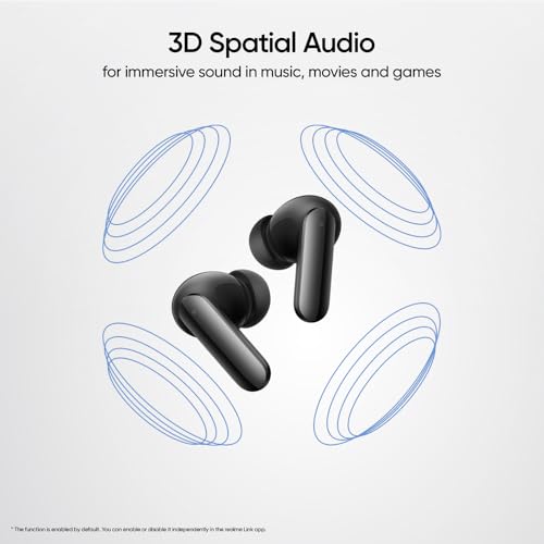 realme Buds Air 8 Pro TWS Earbuds with 11mm+6mm Dual DAC Drivers| 55dB ANC| 6-Mic VPU| 3D Spatial Audio |50H Playtime| IP55 Rating (Master Black)