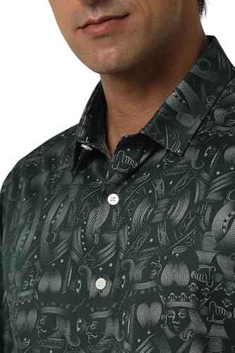 Van Heusen Men's Slim Fit Shirt (VDSFESLF018112_Green