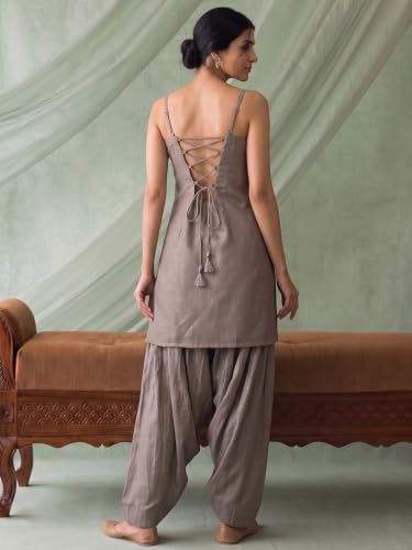 Varanga Women Solid Kurta Set with farsi salwar