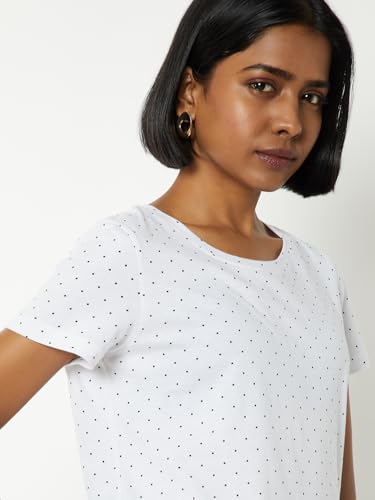 Max Women Printed T-Shirt (White_XS)