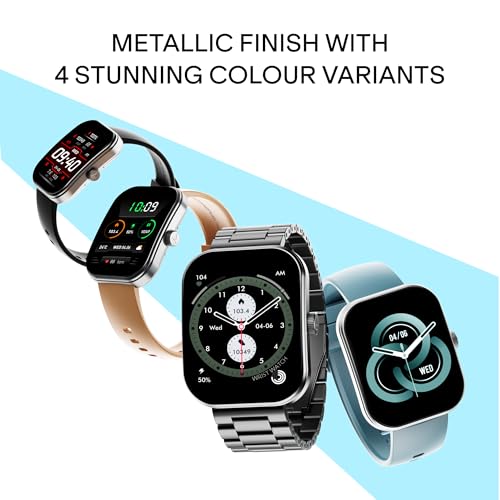 boAt Wave Sigma 3 Curv Smartwatch with 2.01” (5.33 cm) Immersive Curved Display, Metallic Finish, Functional Crown, BT Calling, Sleep, Stress, Heart Rate & SpO2 Monitoring, SOS, IP68(Timber Brown)