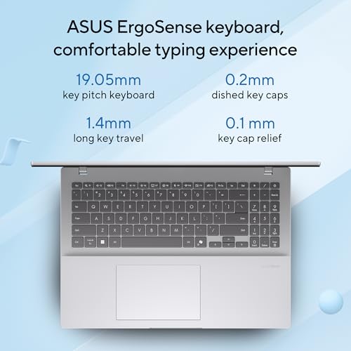 ASUS Vivobook 16, Smartchoice, Intel Core Ultra 5 Series 2, 16GB RAM, 512GB SSD, FHD+ 16", Windows 11, Office Home 2024, Silver, 1.88kg, X1607CA-MB142WS, Intel iGPU, M365 Basic (1Year), AI Laptop