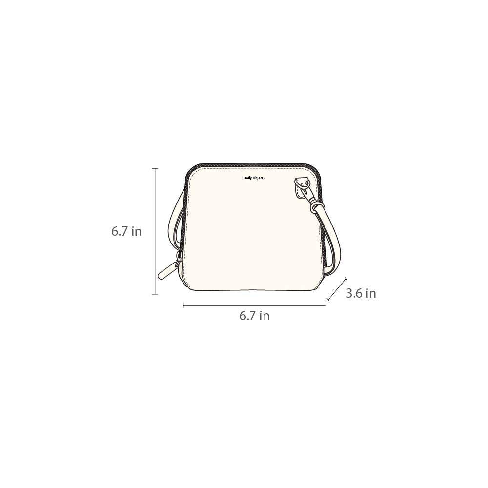 DailyObjects Trapeze Sling Crossbody Bag for Girls and Women | Made with Durable Vegan Leather Material | Carefully Handcrafted | Zip Closure | Adjustable and Detachable Straps | Multicolor