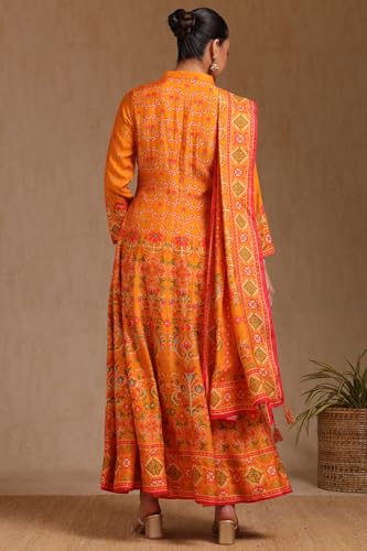 Soch Women's Silk Blend Salwar Suit (EWS5CD21399_Orange
