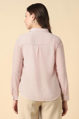 Women Pink Print Long Sleeves Shirt