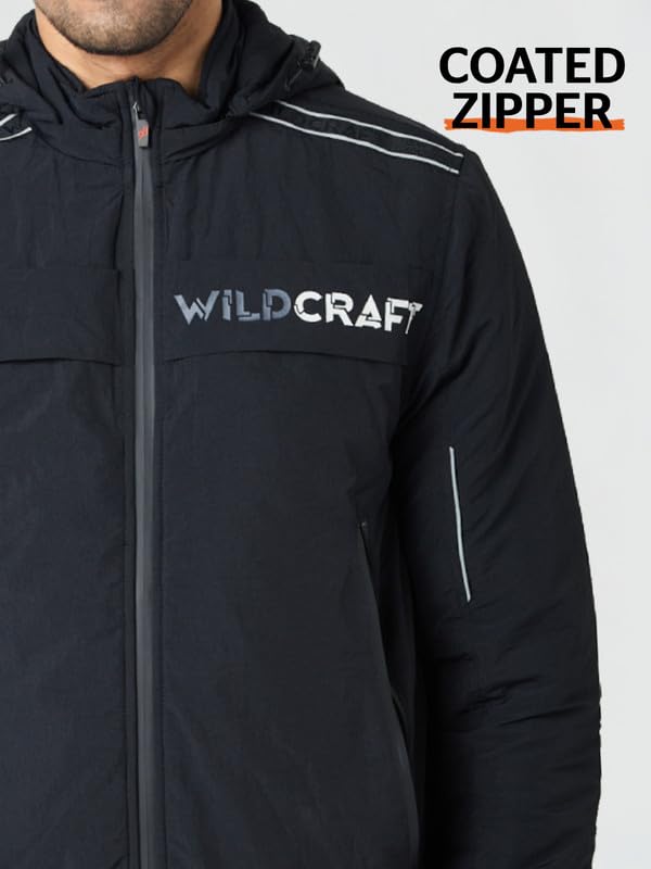 Wildcraft Men Nylon Quilted Jacket (Black, M)