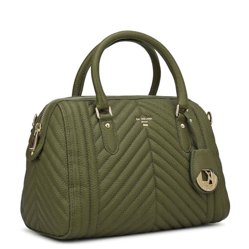 Da Milano Leather Satchel for Women - Green