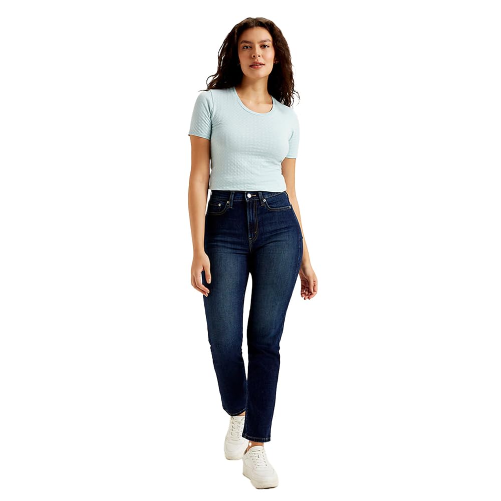 Levi's Women's High Rise Straight Fit Navy Jeans