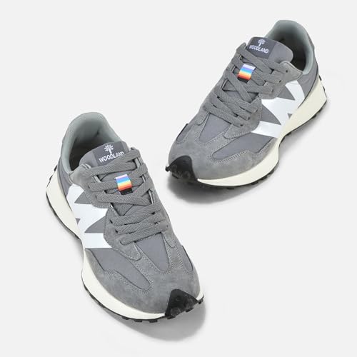 Woodland Men Grey Sneakers | Casual Shoes for Men, Outdoor Shoes, Comfortable Footwear, lace up Shoes, Durable Shoes