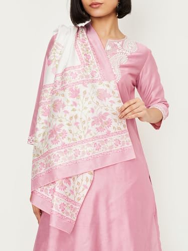 Max Women's Polyester Blend Kurta Set (CTKST54001_Pink