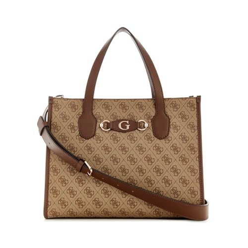 Guess Women's Latte Logo/Brown Printed Tote| Ladies Purse Handbags | Gift For Ladies