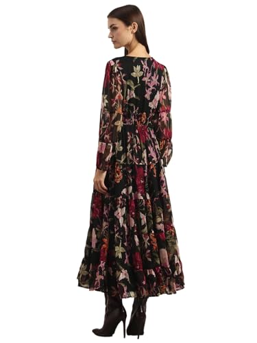 VERO MODA Women's Midi Dress Jet Black