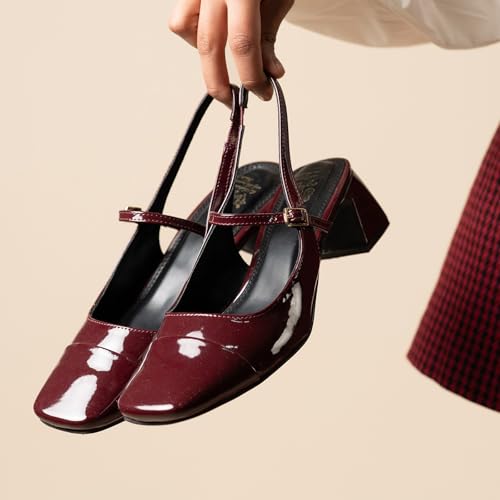 Theater Twiggy Women Sling Back Comfortable and Stylish Block Heel Sandal for Office Casual Formal Wear