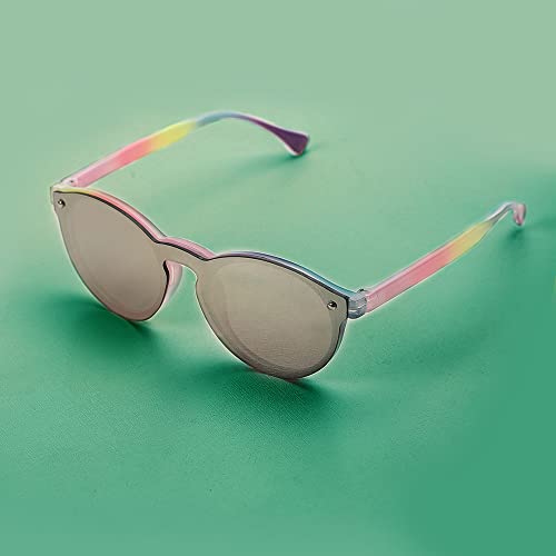 Carlton London Girl's Yellow Lens & Pink Round Sunglasses