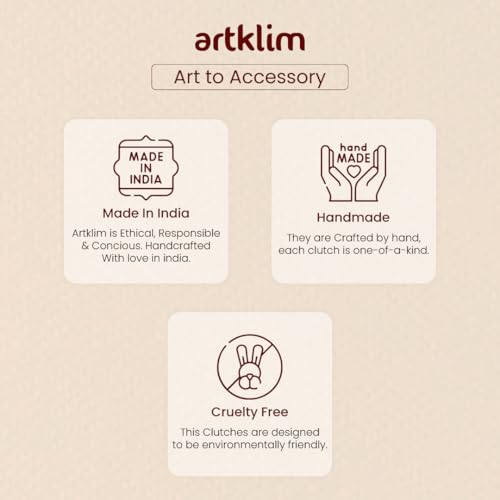 Artklim Green Based Portrait of Indian Women Printed Clutch Bag for Women with Detachable Strap