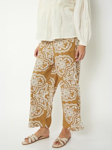 Max Women Printed Palazzos (Brown_XS)