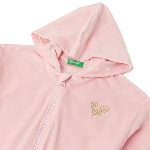 United Colors of Benetton Girl's Cotton Hooded Neck Jackets (25A3Z99G3966IR19_Pink