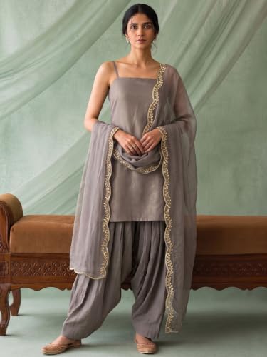 Varanga Women Solid Kurta Set with farsi salwar