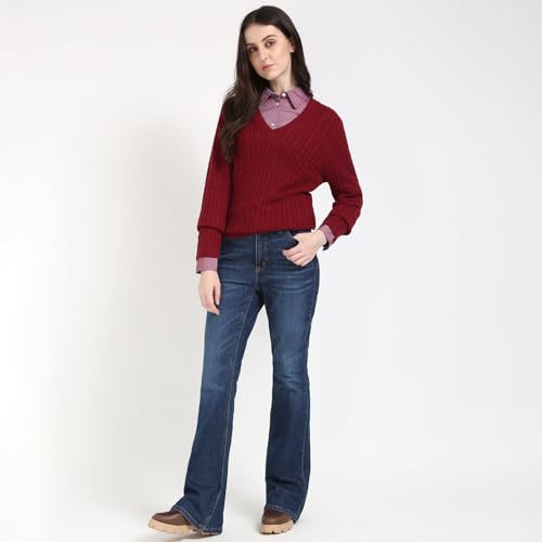 Tommy Hilfiger Womens Red Color Sweater (XL)