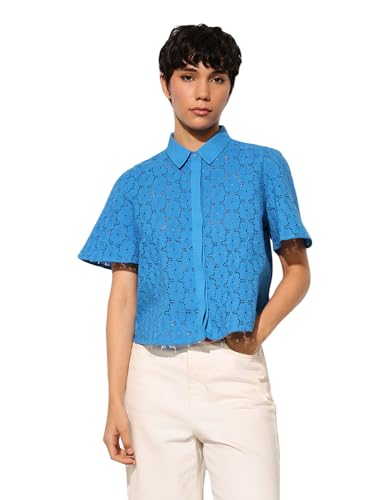 ONLY Women's Boxy Blue Shirt