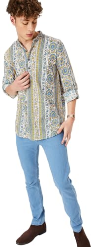 Max Mens Kurta,Yellow,S