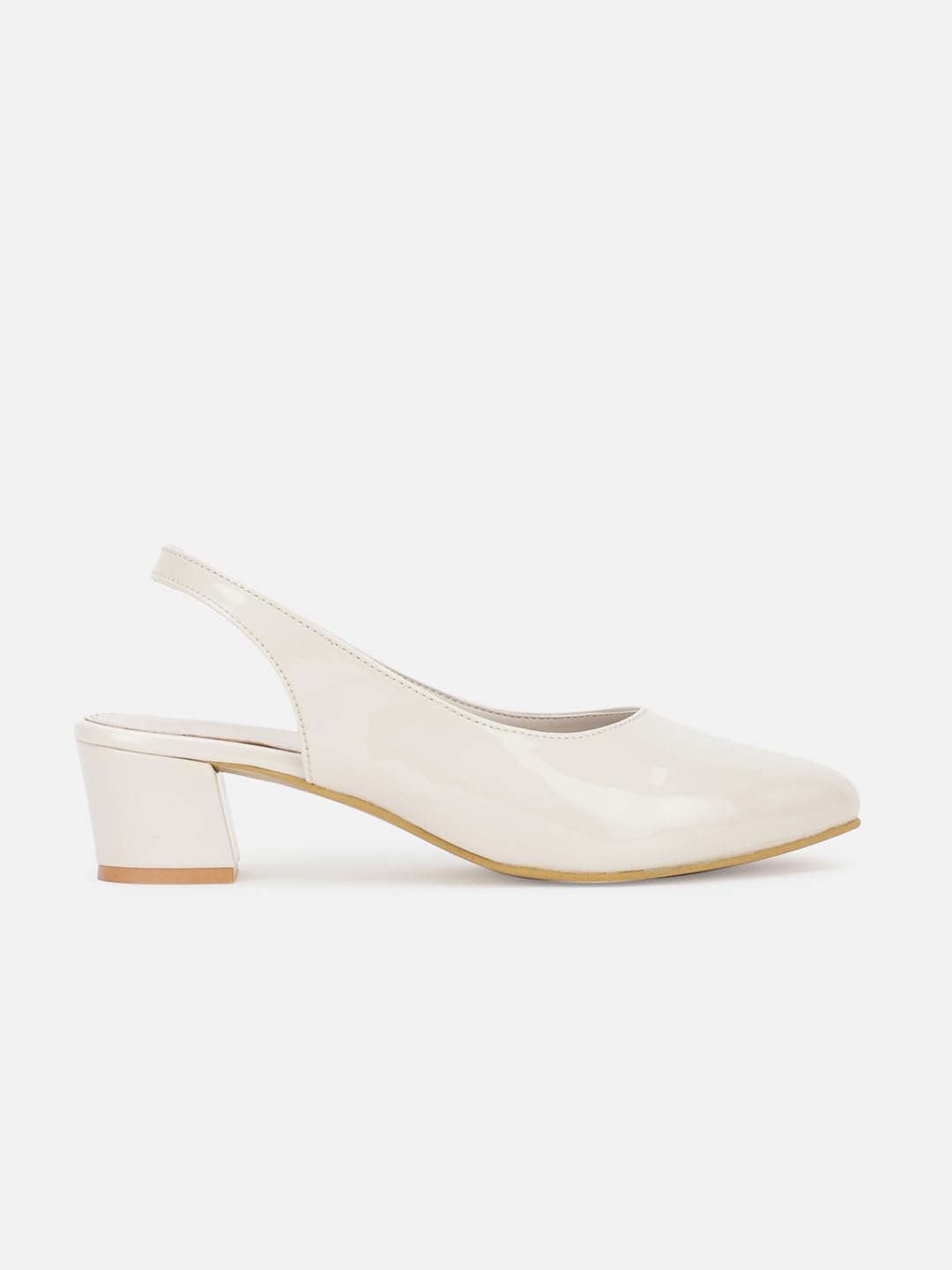 Marc Loire Pointed Toe Block Heel Fashion Sandal for Women (Cream, 6)