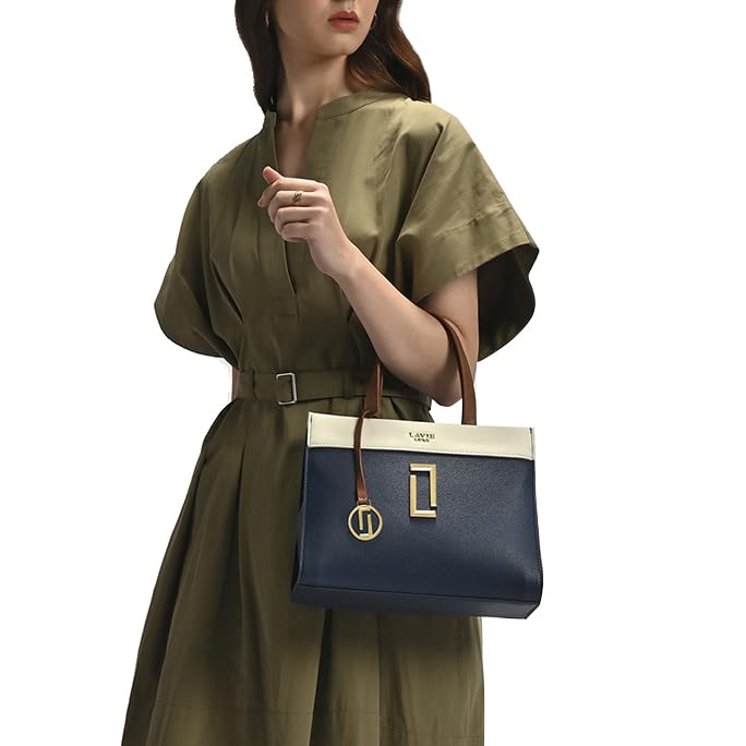 Lavie Luxe Women's Gehry Medium Solid Satchel Handbag for Women | Satchel Bag for Work | Ladies purse | Stylish Shoulder Bag | Ladies Gift