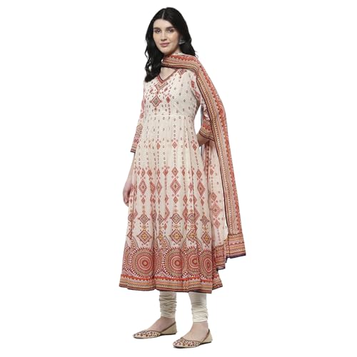 Biba Women's Cotton Kurta Set (SKDAFTB10600SS25ECR_Ecru