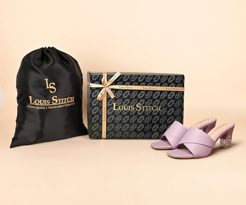 LOUIS STITCH Women’s Nude Pink Block Heel Sandals | Comfortable Sandal for Ladies | LSOF-LDBH-TXMUNU | UK-4