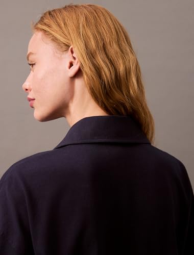 Calvin Klein Jeans Women's Cotton Classic Above The Knee Casual Dress (47B208G501_Baritone Blue