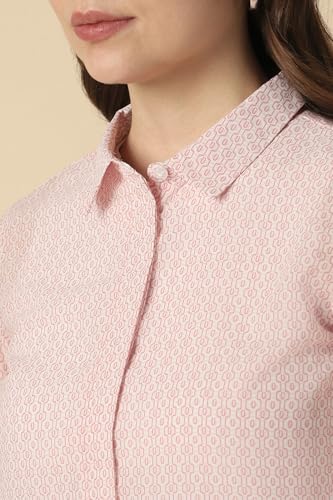 Women Pink Print Long Sleeves Shirt
