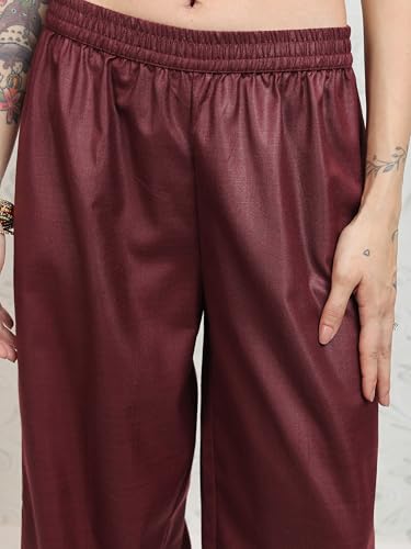 Vishudh Women V NECK Ethnic Set PVK3000085 Brown S