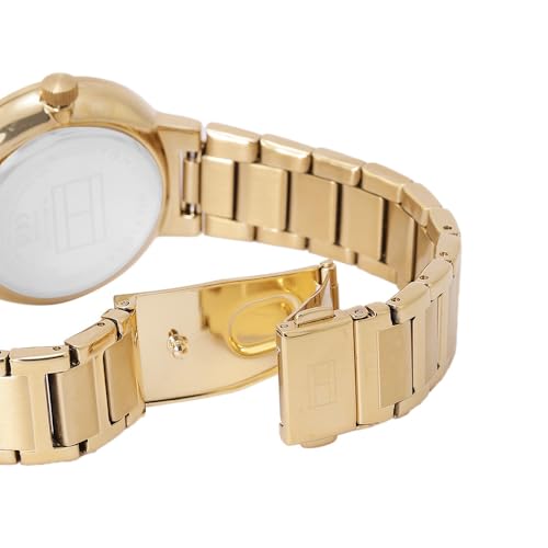 Tommy Hilfiger Quartz Champagne Dial Golden Stainless Steel Strap Analog Watch for Women