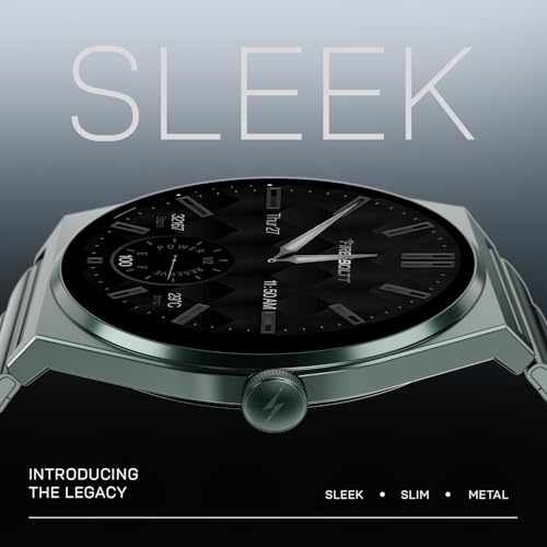 Fire-Boltt Phoenix Nova Smartwatch 1.43” Slim Super AMOLED Display, 466x466 Pixel Always-On Display, Bluetooth Calling, Health Tracker for Men & Women Olive Rush