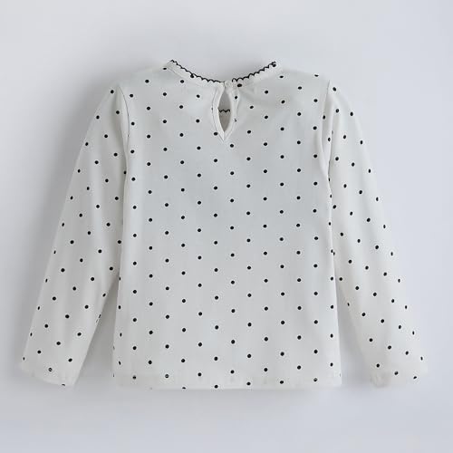Hopscotch Girls Scalloped Neck T-Shirt with Dress in White Color for Age (9-10 Years)
